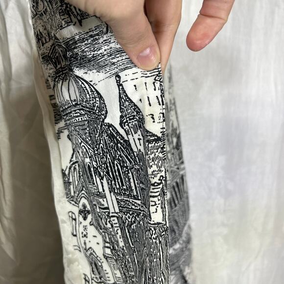 Howard Wolf Vintage Blazer 16 Black White City Scape Sequins Art to Wear Lined - Picture 8 of 16